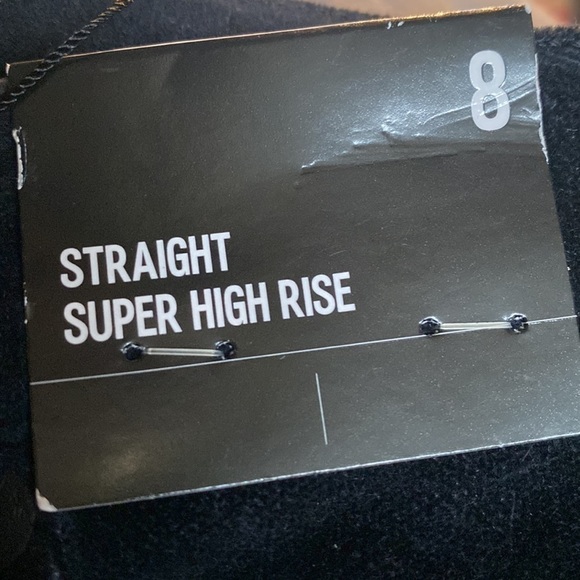 Express Super High Rise Straight Cropped Velvet Pants - Picture 9 of 10